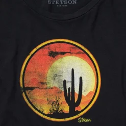 Hot Stetson Sunset Saguaro Graphic Tee Black