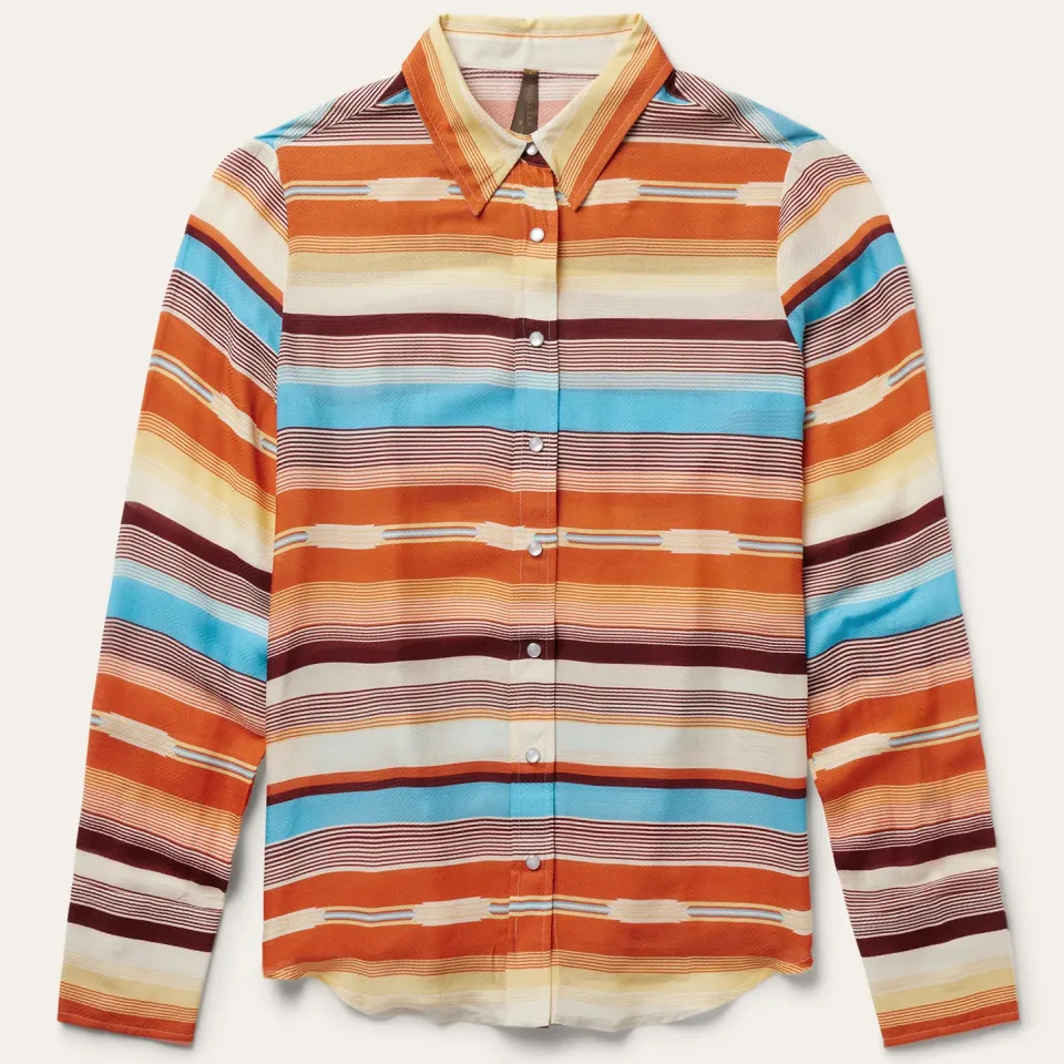 Online Stetson Sunset Serape Print Western Shirt Multi