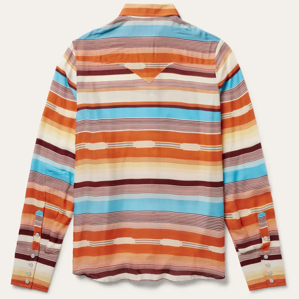 Online Stetson Sunset Serape Print Western Shirt Multi