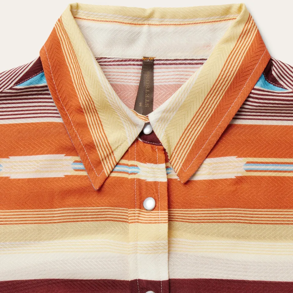 Online Stetson Sunset Serape Print Western Shirt Multi