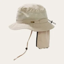 Discount Stetson Switchback 'No Fly Zone' Mesh Bucket Hat Khaki