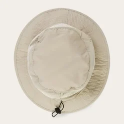 Hot Stetson Switchback 'No Fly Zone' Mesh Bucket Hat Khaki