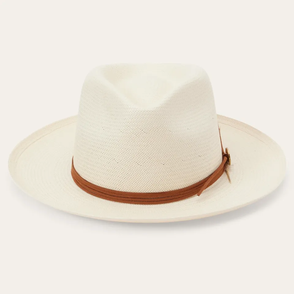 Clearance Stetson Tallahassee Shantung Straw Fedora Natural