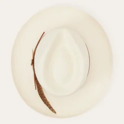 Clearance Stetson Tallahassee Shantung Straw Fedora Natural