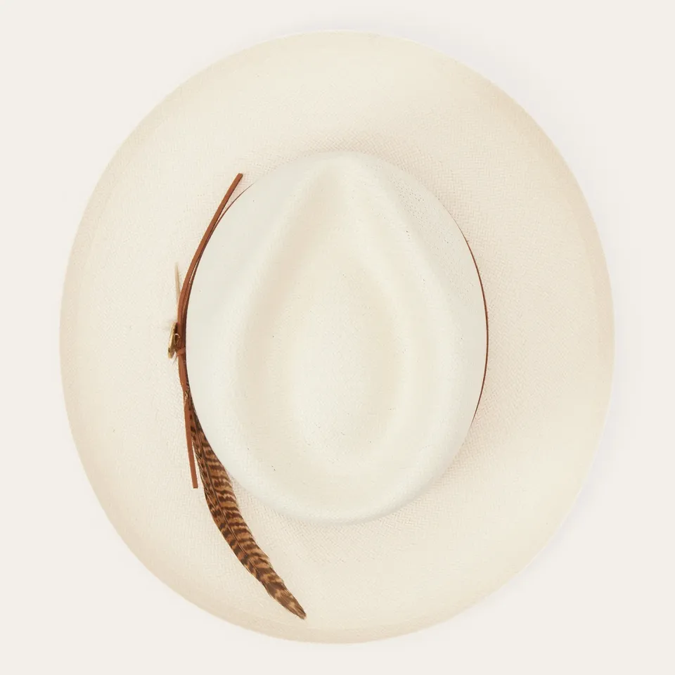 Clearance Stetson Tallahassee Shantung Straw Fedora Natural