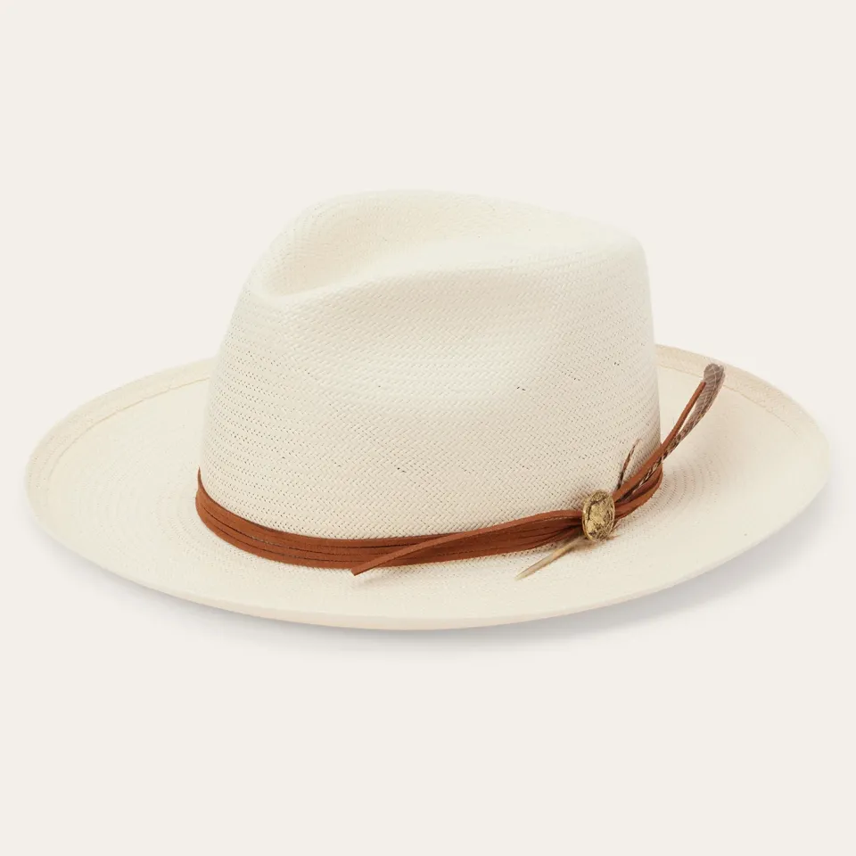 Stetson Tallahassee Shantung Straw Fedora Natural