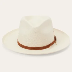Outlet Stetson Tallahassee Shantung Straw Fedora Natural