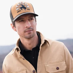 Sale Stetson Cowboy Trucker Cap Tan
