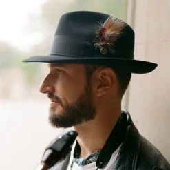 Hot Stetson Temple Fedora Navy