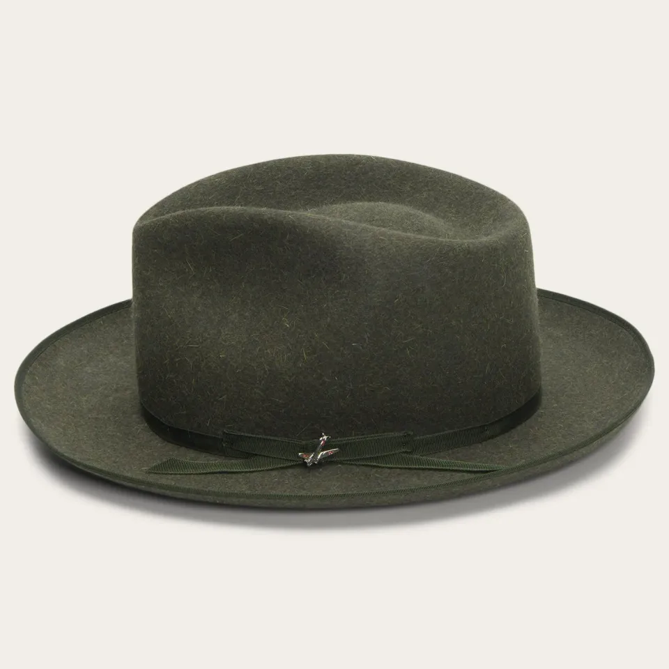New Stetson The Ultralight Stratoliner Fedora Olive Mix