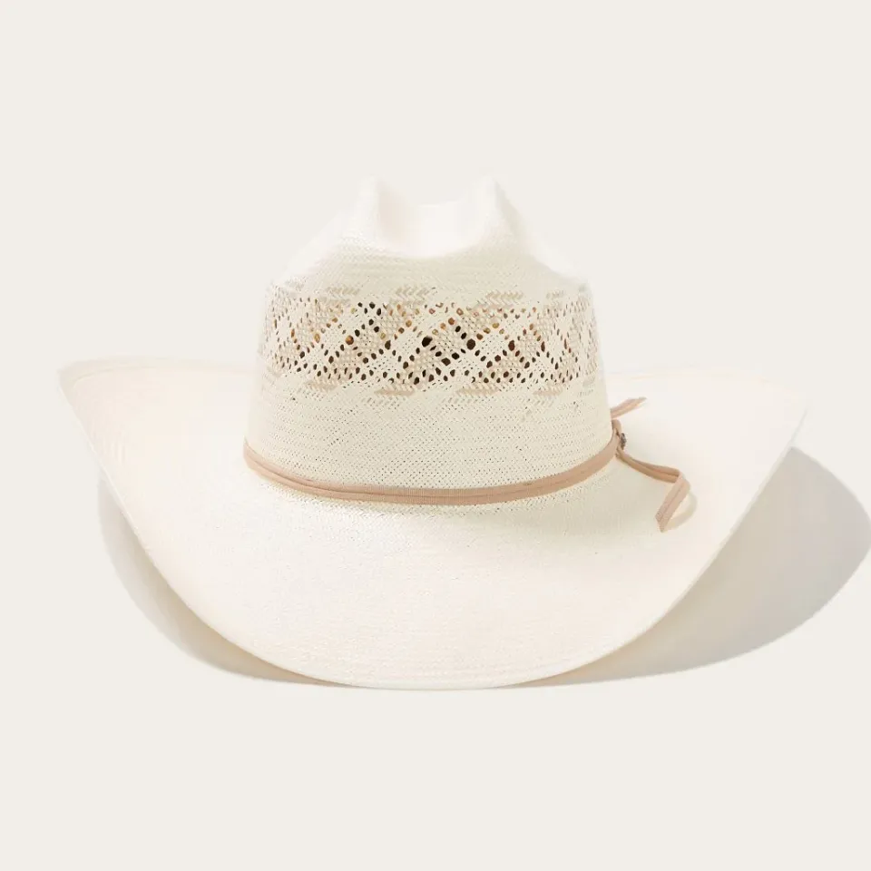 Clearance Stetson Thunder 10X Straw Cowboy Hat Ivory Gray