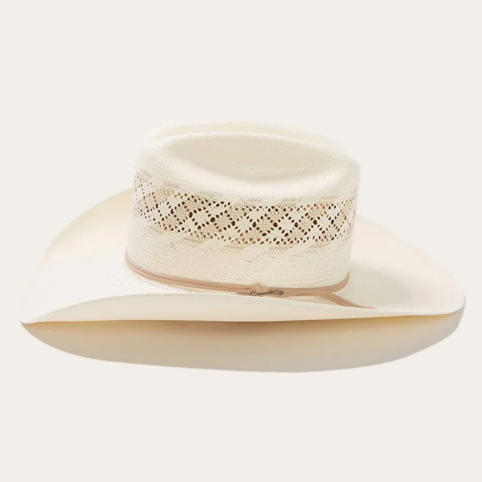 Clearance Stetson Thunder 10X Straw Cowboy Hat Ivory Gray