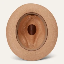 Stetson Triad Straw Fedora Turquoise