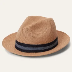 Stetson Triad Straw Fedora Turquoise