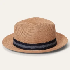 Stetson Triad Straw Fedora Turquoise