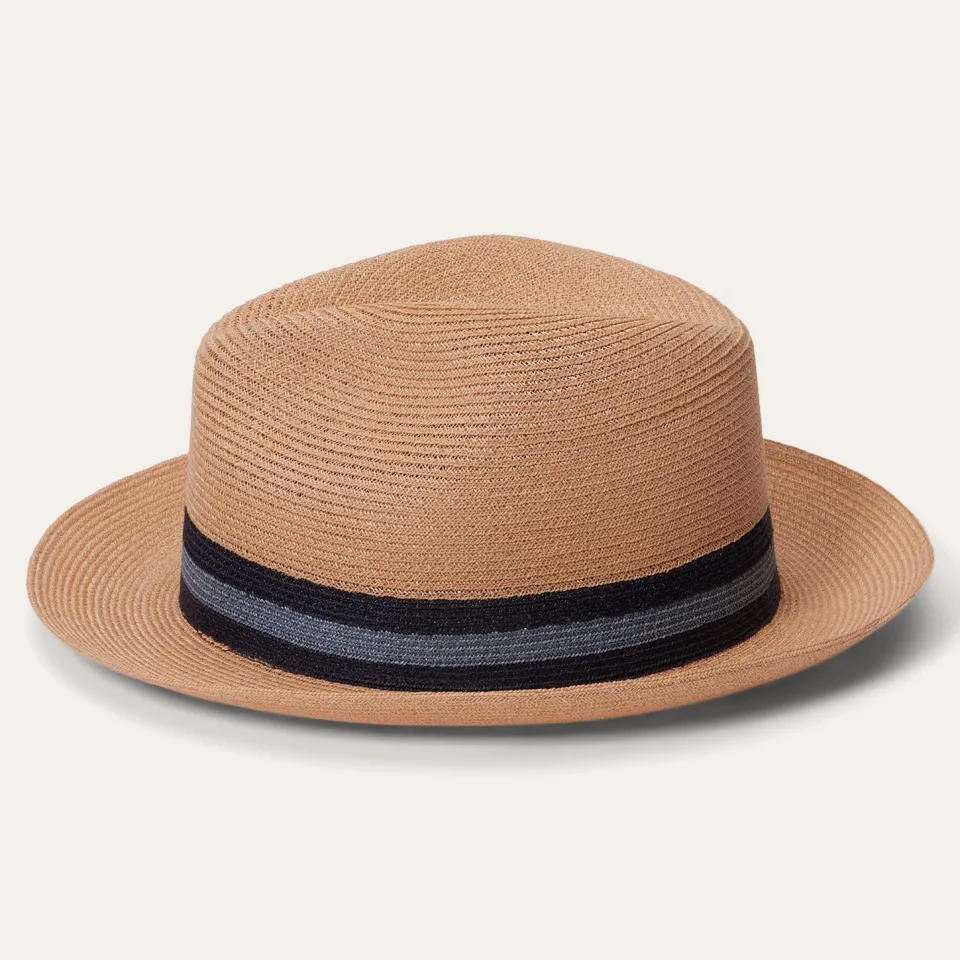 Stetson Triad Straw Fedora Turquoise