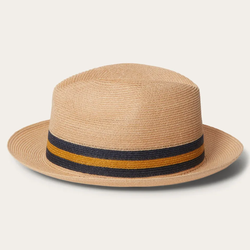 Discount Stetson Triad Straw Fedora Mustard