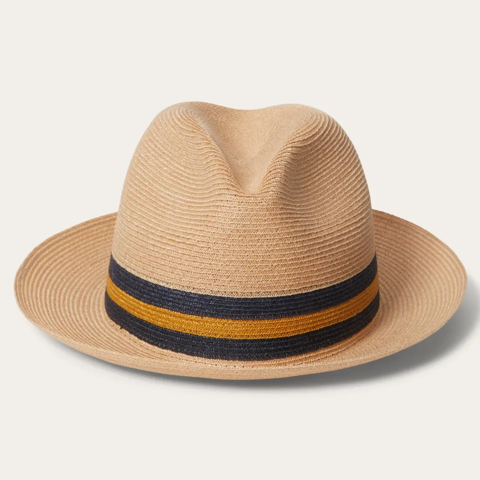 Online Stetson Triad Straw Fedora Mustard