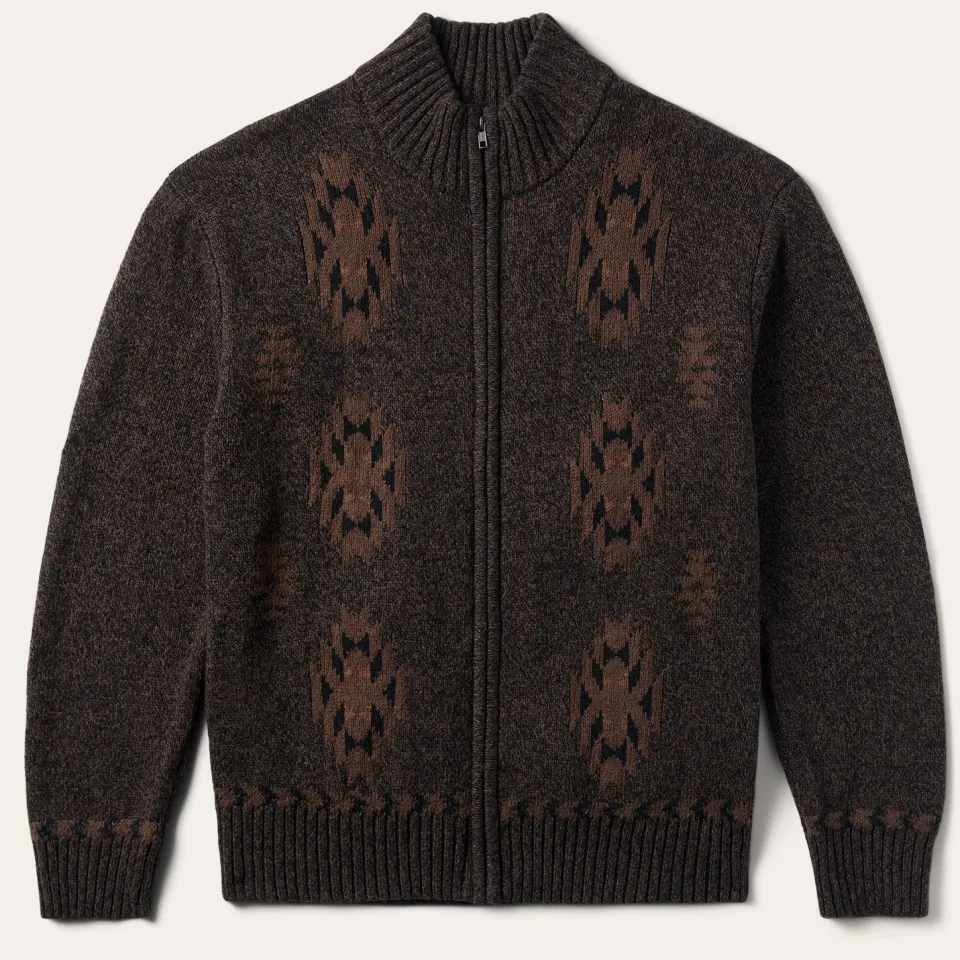 Hot Stetson Vertical Aztec Cardigan Brown