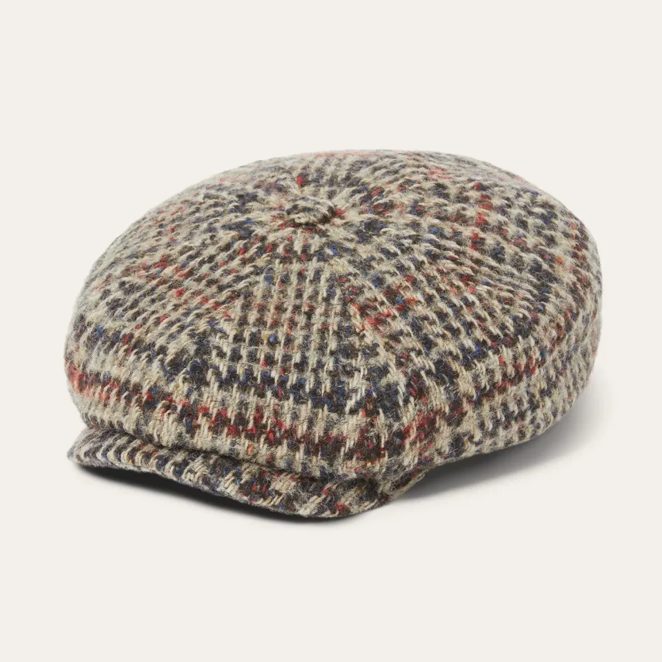 Sale Stetson Virgin Wool Hatteras Beige/Red/Herringbone