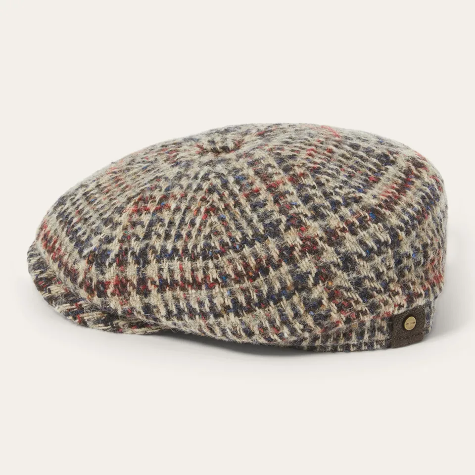 Sale Stetson Virgin Wool Hatteras Beige/Red/Herringbone