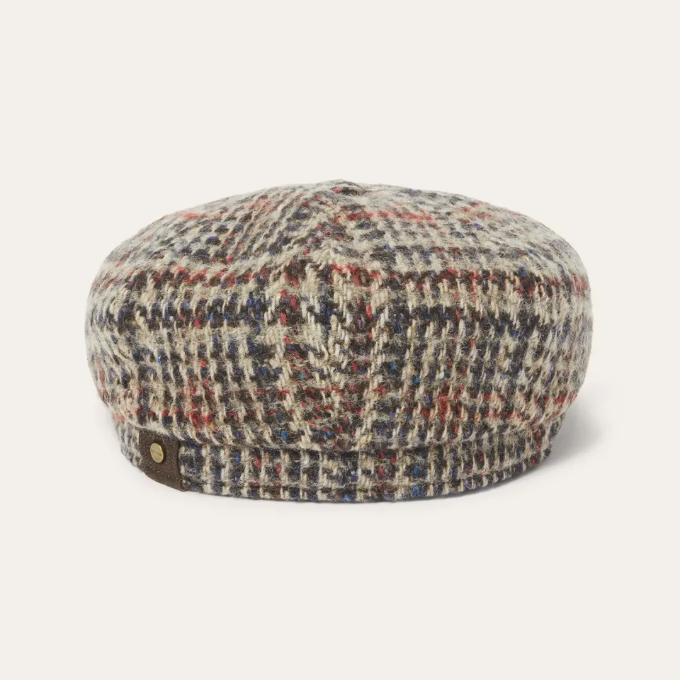 Sale Stetson Virgin Wool Hatteras Beige/Red/Herringbone