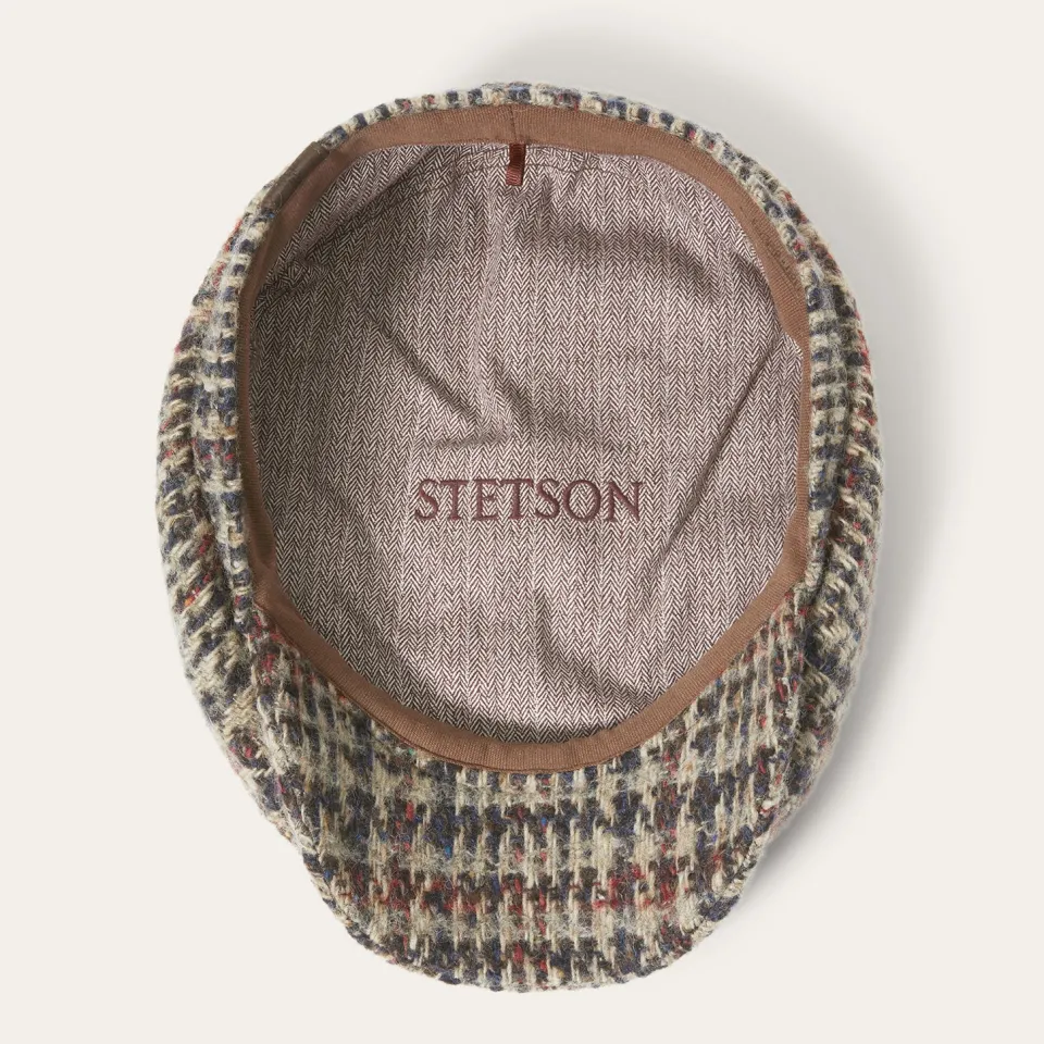 Sale Stetson Virgin Wool Hatteras Beige/Red/Herringbone