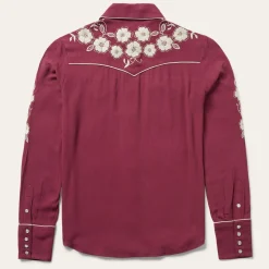 Online Stetson Classic Western Snap Blouse Wine