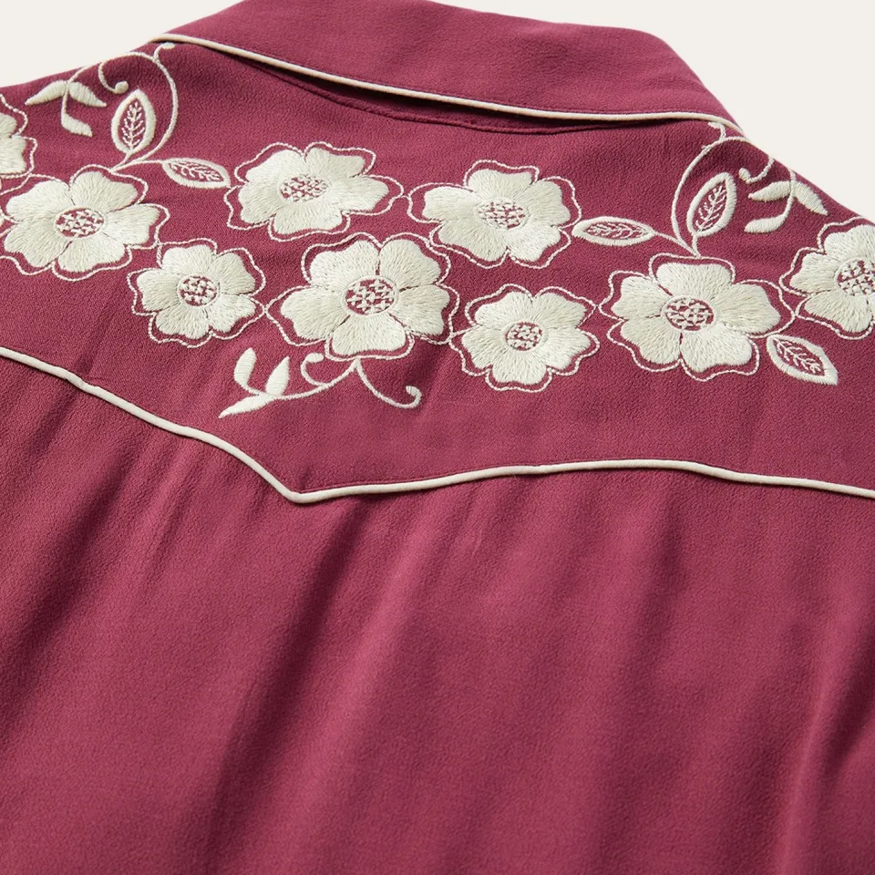 Online Stetson Classic Western Snap Blouse Wine