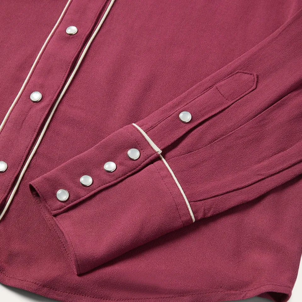 Online Stetson Classic Western Snap Blouse Wine