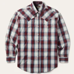 Outlet Stetson Plaid Shirt Wine