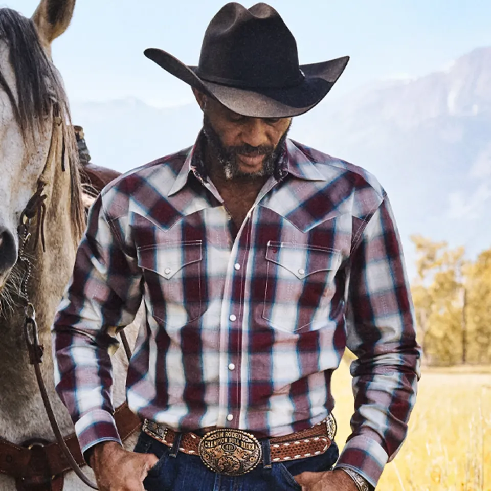 Outlet Stetson Plaid Shirt Wine