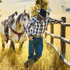 Outlet Stetson Plaid Shirt Wine