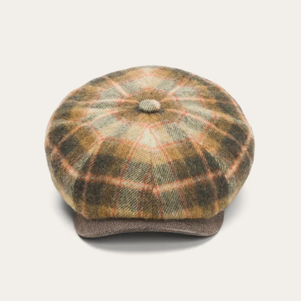 Best Stetson Wool Check Hatteras Blue/Grey Check