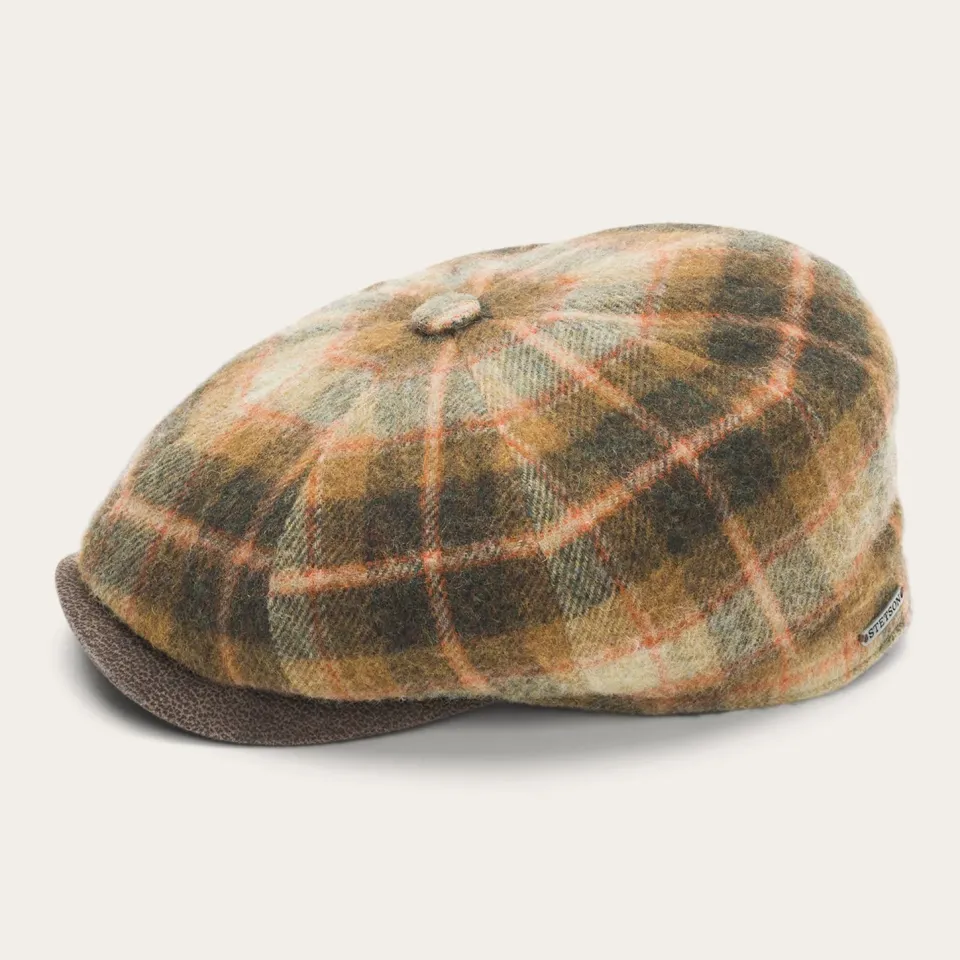 Best Stetson Wool Check Hatteras Blue/Grey Check