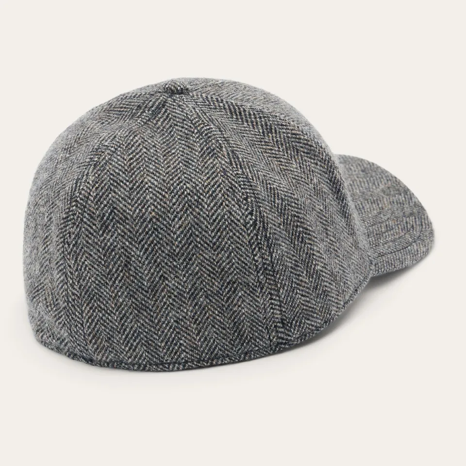Outlet Stetson Wool Herringbone Baseball Cap Anthra Melange Herringbone