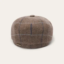 Online Stetson Wool Herringbone Hatteras Cap Camel Herringbone