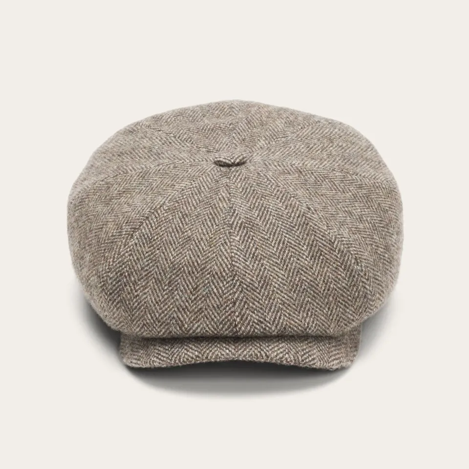 New Stetson Wool Herringbone Hatteras Grey Herringbone